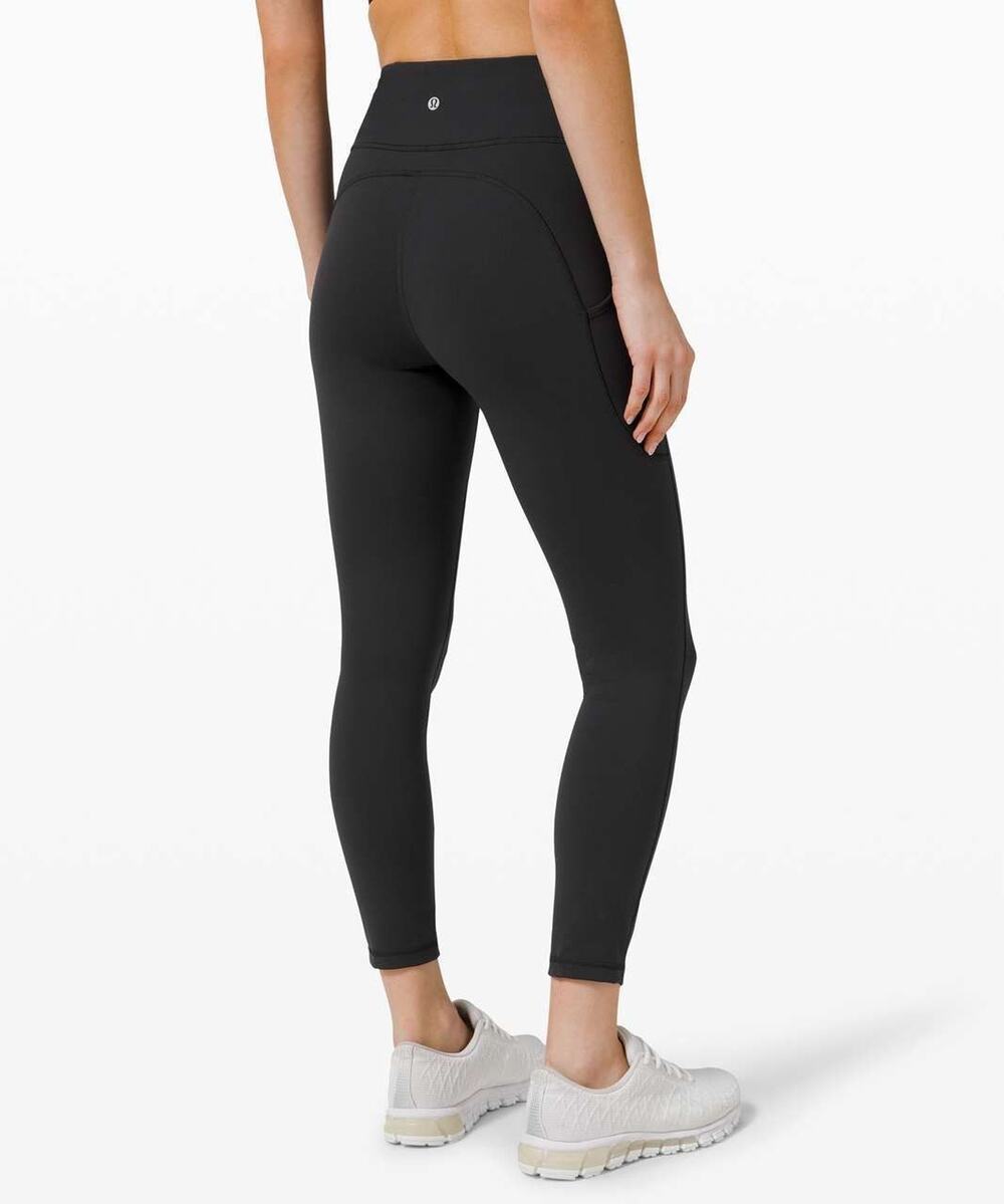 Lululemon Invigorate High Rise Tight 25 Black Pockets Size 12